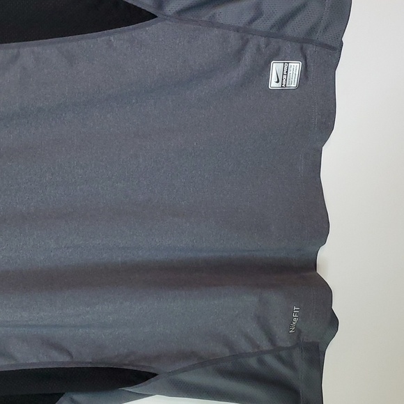 Nike fit pro large black and grey athletic jersey - Picture 3 of 6